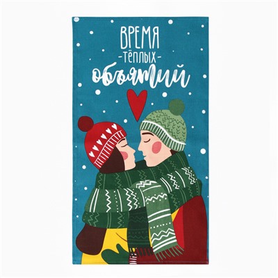 Кухонный набор полотенец Доляна Merry catmas 35х60 см-2шт., 100% хлопок, 160 г/м2 707