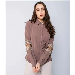 Блузка #813, коричневый