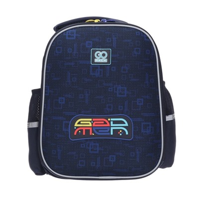 Рюкзак каркасный GoPack Education Gamer, 34,5 х 25 х 12,7 см, синий
