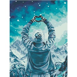 Картина по номерам на холсте ТРИ СОВЫ "Любовь и горы", 30*40, с акриловыми красками и кистями