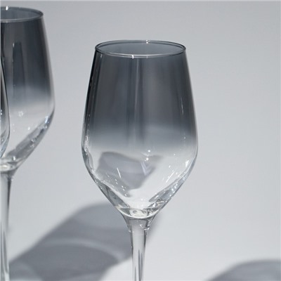 Набор стеклянных бокалов для вина «Серебряная дымка», 270 мл, 4 шт