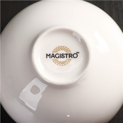 Салатник фарфоровый Magistro La Perle, 250 мл, d=10,2 см, цвет белый