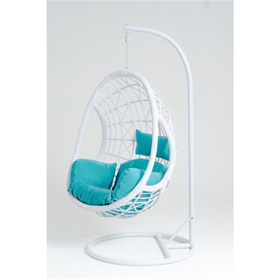 Подвесное кресло, с подушкой, искусственный ротанг, цвет белый, 44-004-12