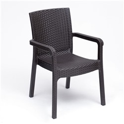 Кресло садовое "Ротанг" 57 х 57 х 87 см, темно-коричневый