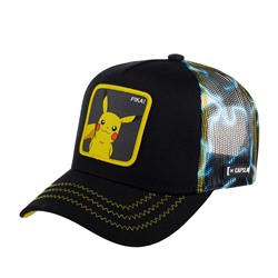 Бейсболка с сеточкой CAPSLAB арт. CL/PKM3/1/ELE1 Pokemon Pikachu (черный)