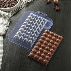 Форма для шоколада и конфет «Шоколадная Массажка», 16,5×8,5×1,6 см, цвет прозрачный