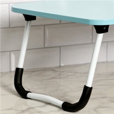 Столик - поднос для завтрака, для ноутбука, складной, голубой, 60х40 см
