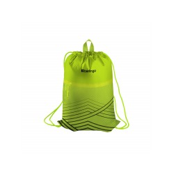 Мешок для обуви 1 отделение Berlingo "Green geometry", 360*470мм, карман на молнии