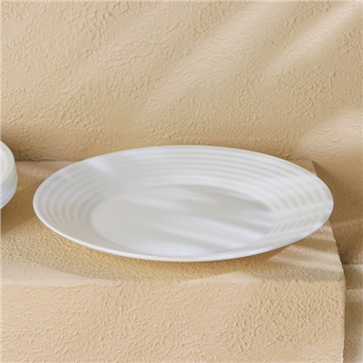 Набор обеденных тарелок Luminarc HARENA ASEAN, d=23 см, стеклокерамика, 6 шт, цвет белый