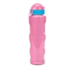 Бутылка "Life" с трубочкой, pink (700 ml)