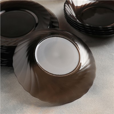 Набор столовый стеклянный Ocean Eclipse, 31 предмет, цвет коричневый