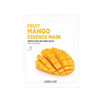 LEBELAGE - МАСКА ТКАНЕВАЯ С ЭКСТРАКТОМ МАНГО FRUIT MANGO ESSENCE MASK, 25 МЛ