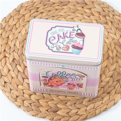 Банка для сыпучих продуктов Cake, 16×9,5×17,5 см, с окошком, цвет розовый