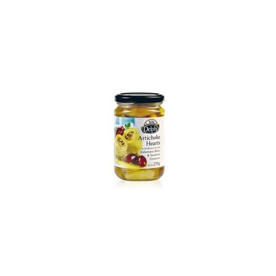 Артишоки в подсолнечном масле с сушеными томатами и маслинами Kalamata DELPHI 270г