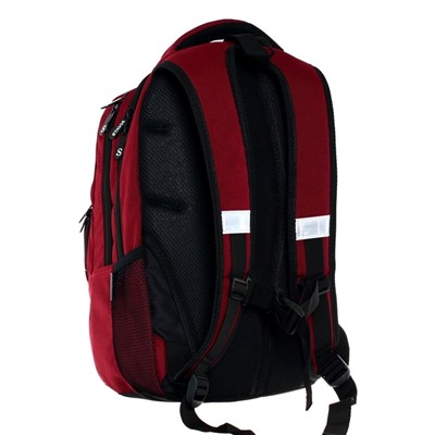 Рюкзак молодёжный Stavia "Стиль", 44 х 29 х 12 см, эргономичная спинка, бордовый