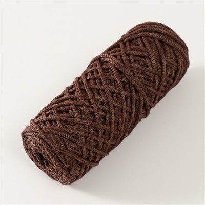 Шнур для вязания 35% хлопок,65% полипропилен 3 мм 85м/165±5 гр (кофе/шоколад)
