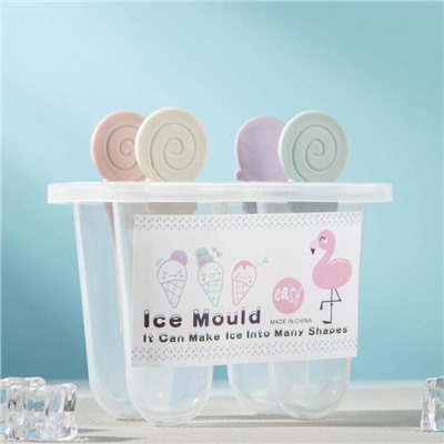 Форма для мороженого «Сладости», 12×11,5×12 см, 4 ячейки, цвет МИКС