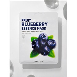 LEBELAGE - МАСКА ТКАНЕВАЯ С ЭКСТРАКТОМ ЧЕРНИКИ FRUIT BLUEBERRY ESSENCE MASK, 25 МЛ