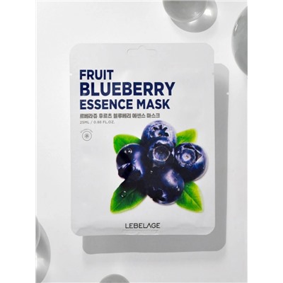 LEBELAGE - МАСКА ТКАНЕВАЯ С ЭКСТРАКТОМ ЧЕРНИКИ FRUIT BLUEBERRY ESSENCE MASK, 25 МЛ