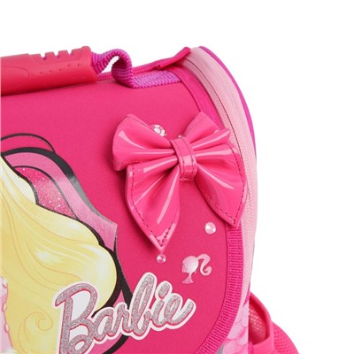 Ранец Barbie + пенал и мешок для обуви, 35 х 26.5 х 13 см,  подарок - кукла, розовый