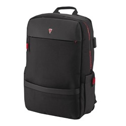 Рюкзак, отдел на молнии, с USB, цвет чёрный