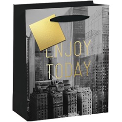 Пакет подарочный «Enjoy to day», black (18*23*10)