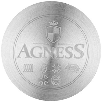 ТУРКА AGNESS "MIDNIGHT" С ИНДУКЦИОННЫМ ДНОМ, НЕРЖ.СТАЛЬ, 500 МЛ, 8Х10 СМ