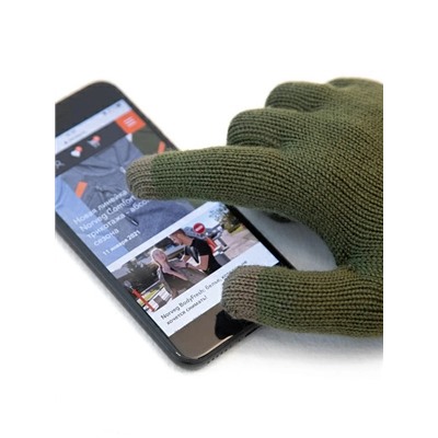 Перчатки детские Merino TEC Touch Screen, цвет олива