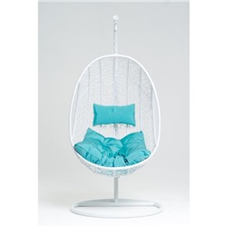 Подвесное кресло, с подушкой, искусственный ротанг, цвет белый, 44-004-10