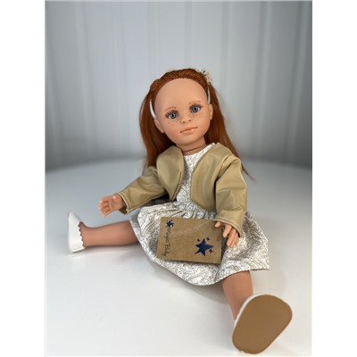 Кукла Нина, рыжие волосы, в платье и куртке, 33 см, арт. 33116