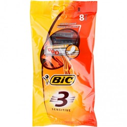 Одноразовые станки Bic 3 (коричневый пакет) (8шт)