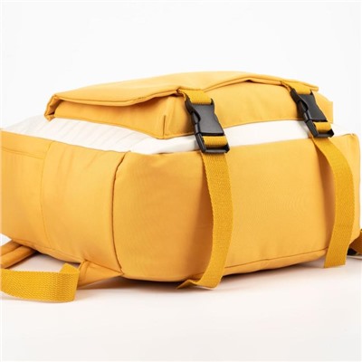 Рюкзак, отдел на молнии, наружный карман, 2 боковых кармана, цвет жёлтый, «Ромашка»