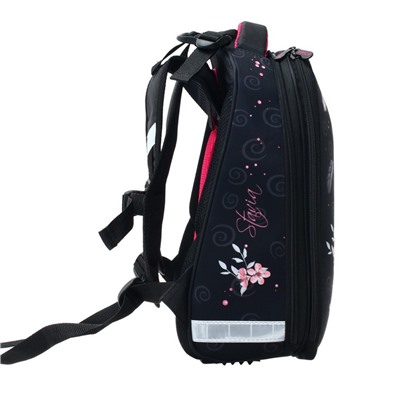 Рюкзак каркасный Stavia "Фламинго", 38 х 30 х 16 см, эргономичная спинка, мультиколор, чёрный