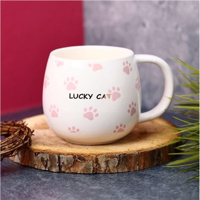 Кружка «Lucky cat's paw», pink (440 ml)