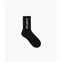 Мужские носки стандартной длины Atlantic, 1 пара в уп., хлопок, черные, MC-001