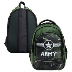 Рюкзак школьный Luris Гармония "Армия", 40 х 28 х 18 см, эргономичная спинка