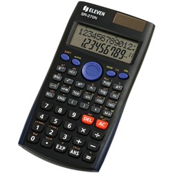 Калькулятор научный Eleven SR-270N, 10+2 разрядов, 240 функций, двойное питание, 82*162*16мм, черный