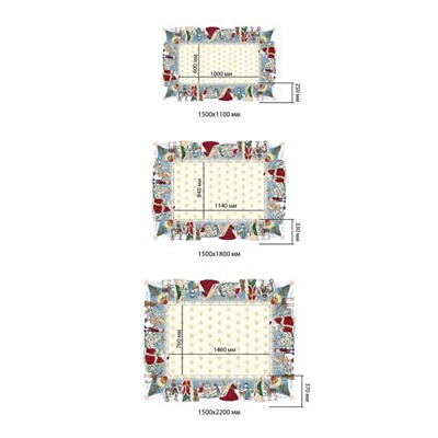 Скатерть новогодняя Этель "Christmas time" 150х185см +/-3см с ГМВО, хл100%