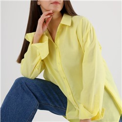 Рубашка базовая SL, оверсайз 46-48, лимонный