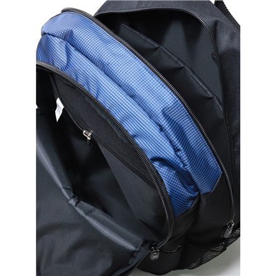 Рюкзак, отдел на молнии, цвет черный/синий 31х42,5х13см