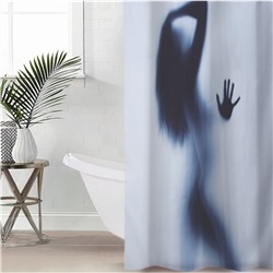 Штора для ванны Доляна «Секрет», с люверсами, 180×180 см, полиэстер