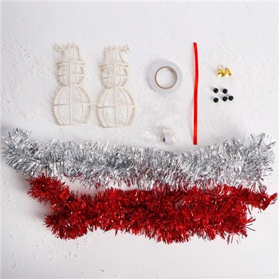 Новогодний ночник- украшение своими руками «Снеговик»