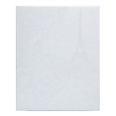 Картина по номерам на холсте с подрамником «Девушка в Париже» 40×50 см