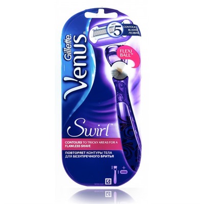 Gillette женский станок VENUS Swirl FlexBall (Станок + 1 кассета)