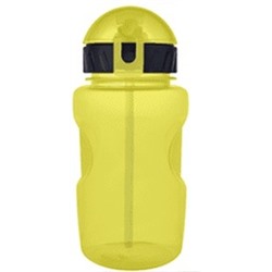 Бутылка "Movement life" с трубочкой, yellow (350 ml)
