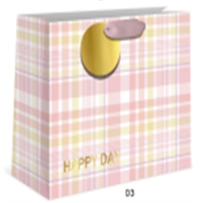 Пакет подарочный «Happy day», (33*26.5*10)