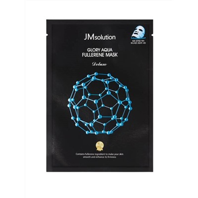 JMSOLUTION - МАСКА ТКАНЕВАЯ С ФУЛЛЕРЕНОМ И ПЕПТИДАМИ GLORY AQUA FULLERENE MASK DELUXE, 35 МЛ