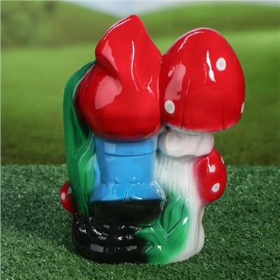 Садовая фигура "Гном с грибочками", разноцветная, 26 см