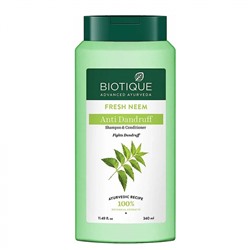 BIOTIQUE Fresh neem anti dandruff shampoo &amp; conditioner Шампунь-кондиционер против перхоти с нимом 190мл