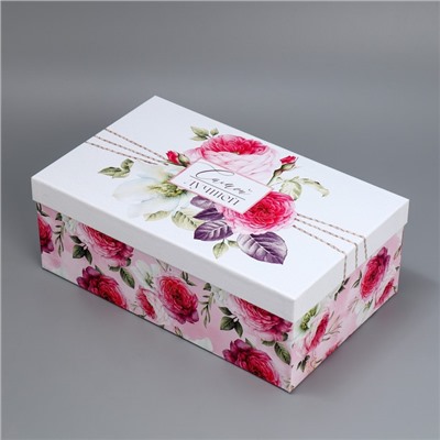 Набор подарочных коробок 5 в 1 «Цветы», 22 × 14 × 8.5‒ 32.5 × 20 × 12.5 см